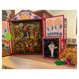 Box Band Art by Nicario Jimenez Quispe, made in Peru, Day of Ded Elvis in a box, Porcupine Art