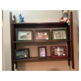 Antique hanging wall bookshelf and Antique Sock Doll