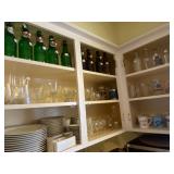 Assortment of Stemware and Home Brew Bottles