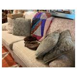 Sleeper Sofa light fabric leaf print