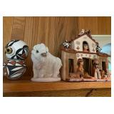 White Buffalo and Nativity Scene from Peru