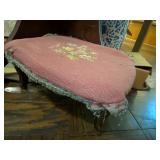 Needlepoint foot stool