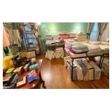 Bedroom PACKED with quilts, bedding, sheets, pillow cases and MORE