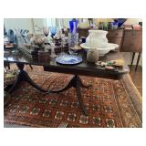 Antique Mahogany Dining Room Table, 6 chairs, 1 leaf and pads with matching China Cabinet and Buffet