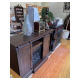 Duraflame electric fireplace with storage cabinets and remote