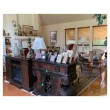 1 Gothic Entry way piece and Duraflame electric fireplace