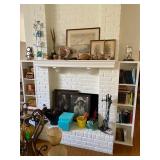 1 Fireplace area full of Vintage, Antique and one of kind items