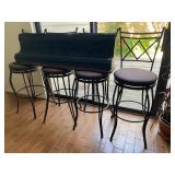 Swivel Barstools, metal, set of 4