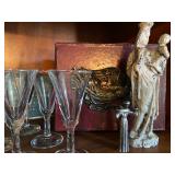 Beautifu stemware and Decoratives