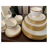 Mint Condition gold rimmed Wedgwood, setting for 8 California