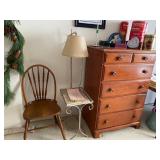 Occasional Chair, Table, Lamp and Dresser