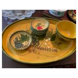 Olive set, serving platter with bowls