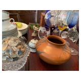 Terracotta pot Mexico, signed by Rosa L