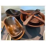 Mid centure wooden salad set