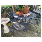 Wrought Iron Patio Furniture, bird bath and MORE