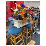 Stools, Floral Arrangement