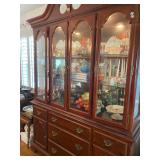 1 a China Cabinet mahogany, lighted with glass shelves