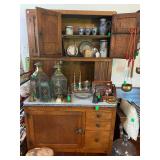 1 Antique Oak Hoosier work station cabinet