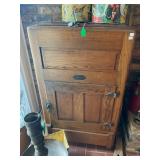 1 z Antique oak ice box by Belling Hall Century
