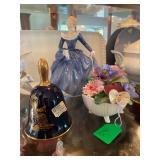 2 Assortment of Staffordshire bone china and floral arrangements