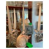 2 Crystal star candle stick holders