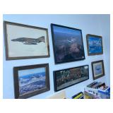 3 Military jet fighter framed posters and photos