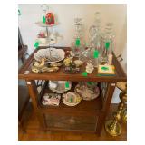 Antique Oak Serving Cart