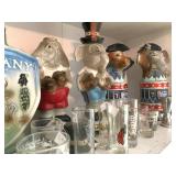 Assortment of Vintage Liquor Canisters