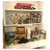Vintage John Deere, Liquor Cainsters, Texaco Truck