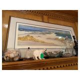 Water color beach scene artwork
