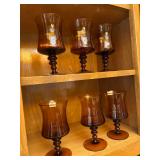Colony Glass Richmond Amber Gold Water Goblets