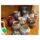 Large collection of Thrown Pottery by Local Artist