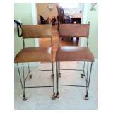 Leather bar stools