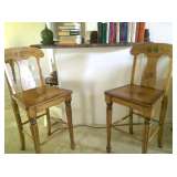 Set of three painted bar stools