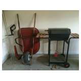 New grill, wheelbarrow