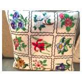 Stunning hand-embroidered pillows in amazing condition