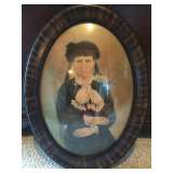 Antique colorized portrait in like-new condition