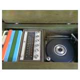 Olive/avocado retro stereo cabinet