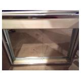 sale contains lighted medicine cabinet, stainless kitchen sink, porcelain pedestal sink and toilet