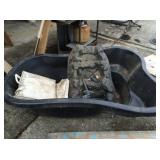 Pond liner and pump with "rocks" 