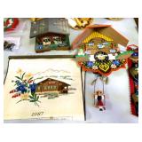 Swiss chalet clock and jewelry box