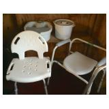 shower chair, urinal