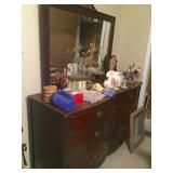 Duncan-Phyfe style bureau with mirror
