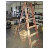 vintage chip-paint wooden ladder