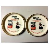 Kelly Foods ad ashtrays