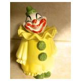 Vintage ceramic clown cookie jar