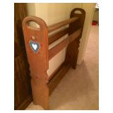 Wooden afghan/quilt rack