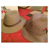 Stetson and tweed fedora