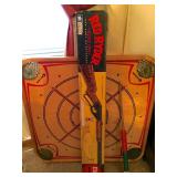 Red Ryder and Carrom vintage wooden game-table top