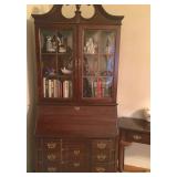Beautifully preserved antique secretary with curio front